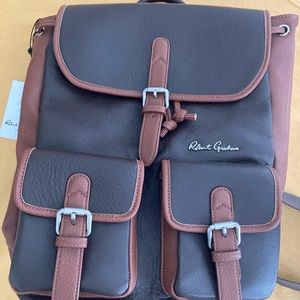 New-Robert Graham Brown leather backpack